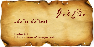 Ján Ábel névjegykártya