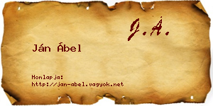Ján Ábel névjegykártya